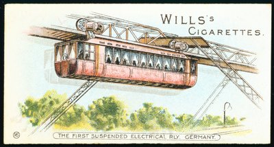 Electric overhead monorail at Barmen-Elberfeld now Wuppertal, Germany by Unbekannt