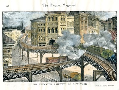 Elevated Railway in New York, from The Picture Magazine by Unbekannt