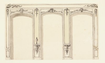 Elevation of Wall with Three Niches by Unbekannt