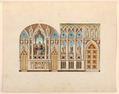Elevation, Two Walls of a Chapel by Unbekannt