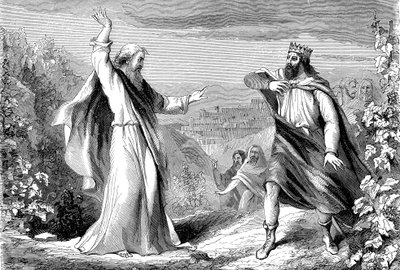 Elijah, Old Testament Prophet, Denouncing Ahab, Idolatrous King of Israel, in Naboth