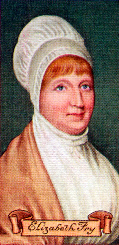 Elizabeth Fry, taken from a series of cigarette cards, 1935 by Unbekannt