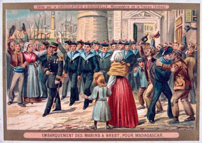 Embarkation of the Marines at Brest for Madagascar by Unbekannt