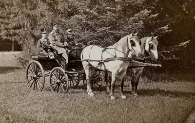 Emperor Alexander III and Empress Maria Fyodorovna on a Horse Carriage by Unbekannt