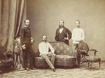 Emperor Franz Joseph I of Austria with his brothers by Unbekannt
