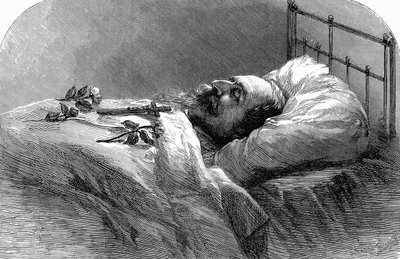 Emperor Napoleon III of France on His Deathbed by Unbekannt