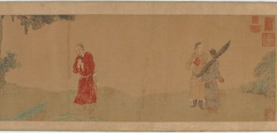 Emperor Shi Le Reverencing a Buddhist Monk by Unbekannt
