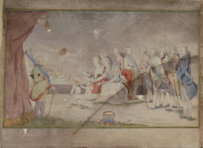 Empress Catherine II with her family and courtiers by Unbekannt