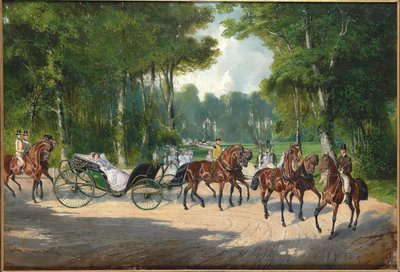 Empress Elisabeth in a carriage in Vienna