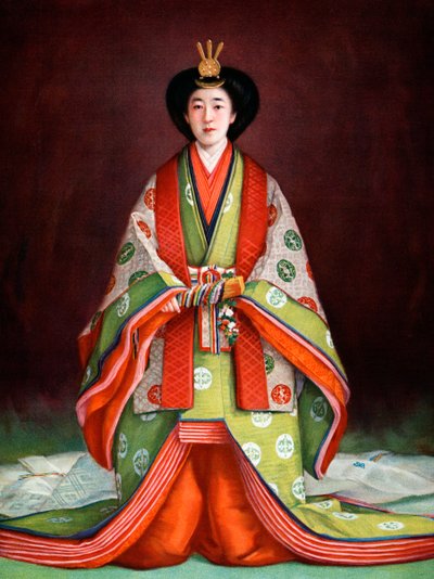 Empress Nagako of Japan in her coronation garments, c1924 by Unbekannt