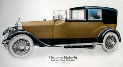 Enclosed drive Rolls-Royce cabriolet with extension open by Unbekannt