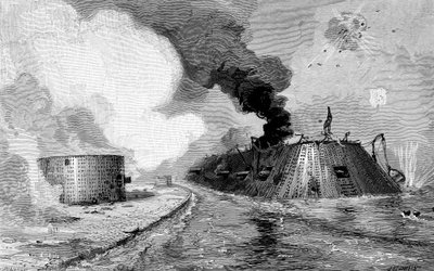 Engagement between Confederates and Unionists, American Civil War by Unbekannt
