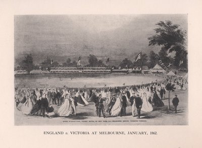 England v Victoria at Melbourne, Australia, January 1862 by Unbekannt