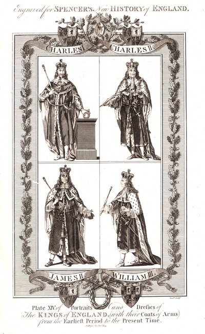 English Kings with Coats of Arms by Unbekannt
