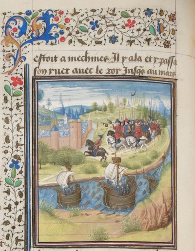 English King Richard I Lionheart Conquered the Island of Cyprus in 1191. Miniature from the Historia by William of Tyre by Unbekannt