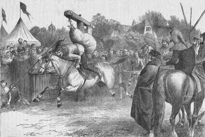 English merry-making in the 14th century: tilting at the quintain by Unbekannt