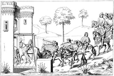 Entrance of the Lord Chief into the Site of the Tournament, 15th Century 1849 by Unbekannt