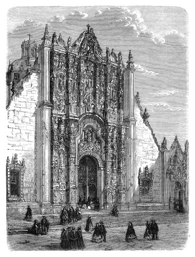 Entrance to the Cathedral of Mexico City by Unbekannt
