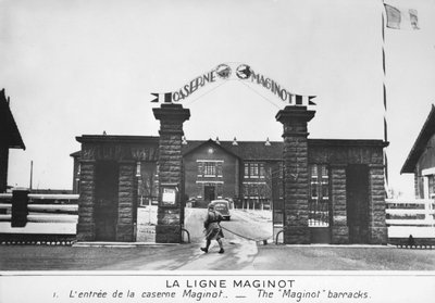 Entrance to the Maginot barracks, Maginot Line, France, c1935-1940 by Unbekannt