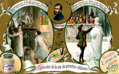 Episodes of the Life of Famous Painters: Michelangelo, c1900 by Unbekannt