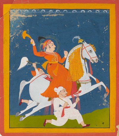 Equestrian Portrait of Maharana Bhim Singh of Mewar by Unbekannt