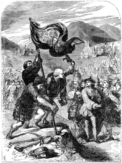 Erecting the Standard of the Young Pretender by Unbekannt