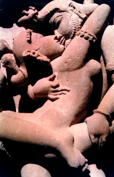 Erotic Sculpture, Hindu Temple, Khajuraho, India, 950-1050 by Unbekannt