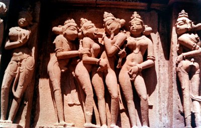Erotic Sculpture, Hindu Temple, Khajuraho, India by Unbekannt
