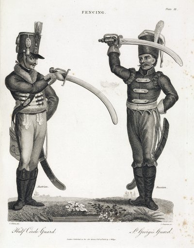 Fencing: Half Circular Guard and Guard of Saint George by Unbekannt