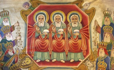 Ethiopian Coptic Icon at the Holy Sepulcher, Jerusalem, Israel by Unbekannt