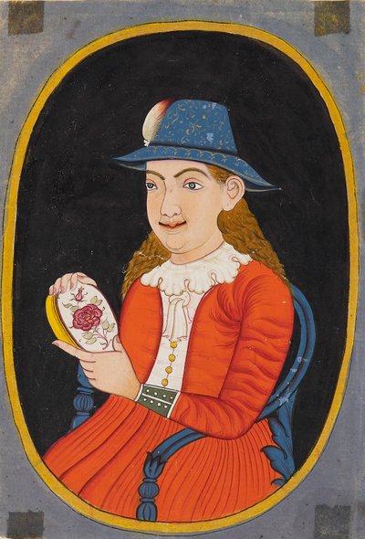 European, Probably Dutch, Woman Holding an Enamelled Box by Unbekannt