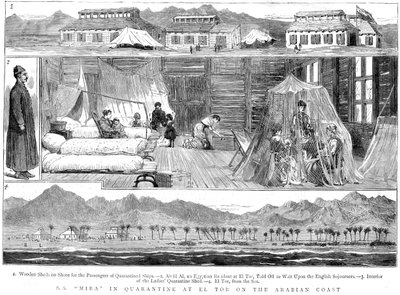 Europeans in a smallpox quarantine camp at El Tor, North Africa, 1884 by Unbekannt