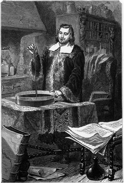 Evangelista Torricelli, Italian Physicist, Inventing the Mercury Barometer by Unbekannt