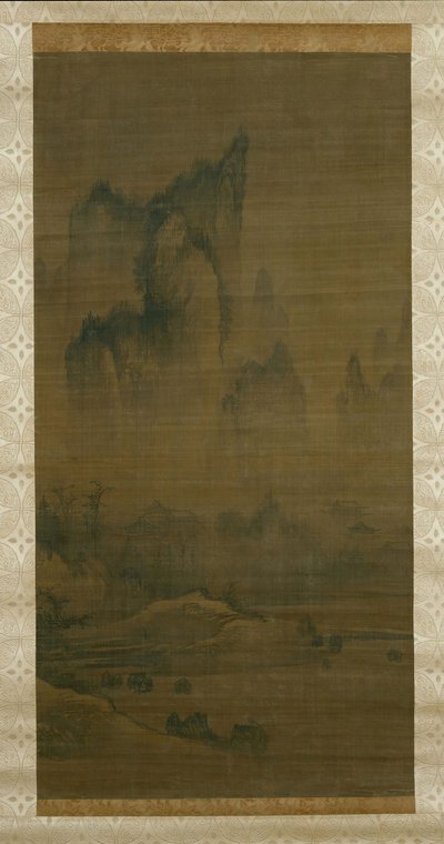 Evening bell from mist-shrouded temple, Autumn moon over Lake Dongting by Unbekannt