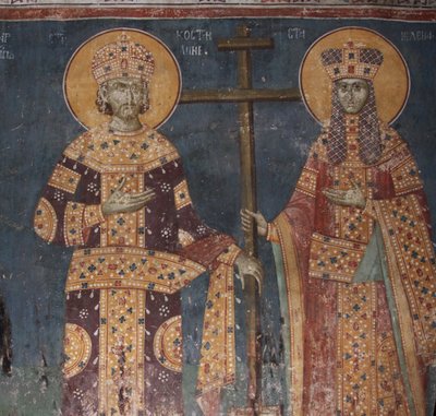 Exaltation of the Cross. Saints Constantine the Great and Helena by Unbekannt