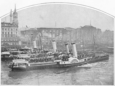 Excursion Steamboats Leaving Fresh Wharf, London Bridge by Unbekannt