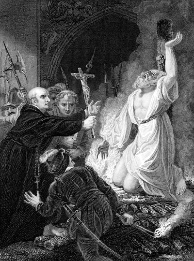 Execution of Thomas Cranmer, Archbishop of Canterbury, Oxford, 1556 by Unbekannt