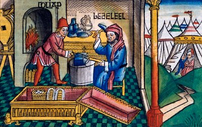 Exodus 31:2-8: Bezalel and Aholiab Making the Ark of the Covenant by Unbekannt