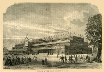 Exterior of the Great Exhibition of 1851 by Unbekannt