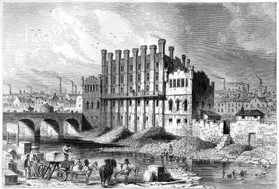 Exterior View of the Castle Grinding Mill at Sheffield by Unbekannt