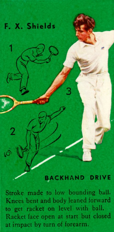 F. X. Shields - Backhand Drive, c1935 by Unbekannt