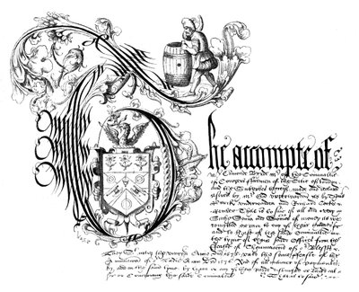Facsimile from the Book of Accounts of the Coopers Company, 1576, 1893 by Unbekannt