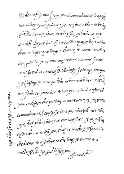 Facsimile of a Letter, Dated 10th August, 1623 by Unbekannt