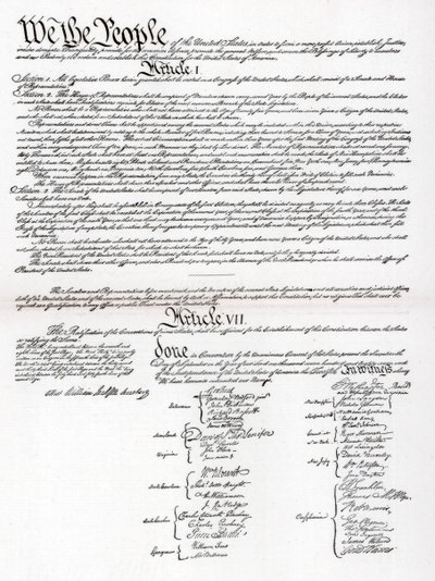 Facsimile of the Preamble and Constitution of the United States of America by Unbekannt