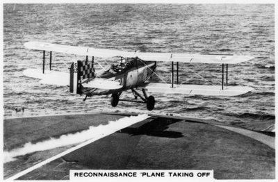 Fairey III F Reconnaissance Plane Taking Off from the Aircraft Carrier HMS Courageous by Unbekannt