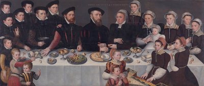 Family Portrait of Pierre de Moucheron, Merchant in Middelburg and Antwerp, His Wife Isabeau de Ge by Unbekannt