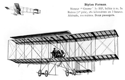 Farman biplane by Unbekannt