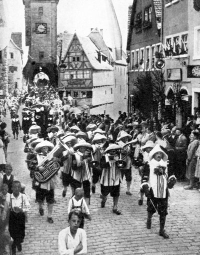 Festival in the medieval old town, Rothenburg ob der Tauber, Bavaria, Germany by Unbekannt