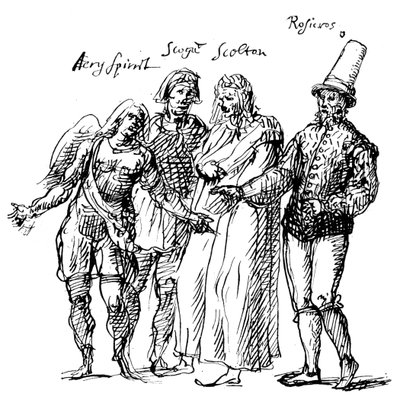 Figures designed by Inigo Jones for the masque of The Fortune Isles by Unbekannt