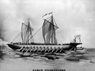Filibustero Ship, 16th century, 1920s by Unbekannt